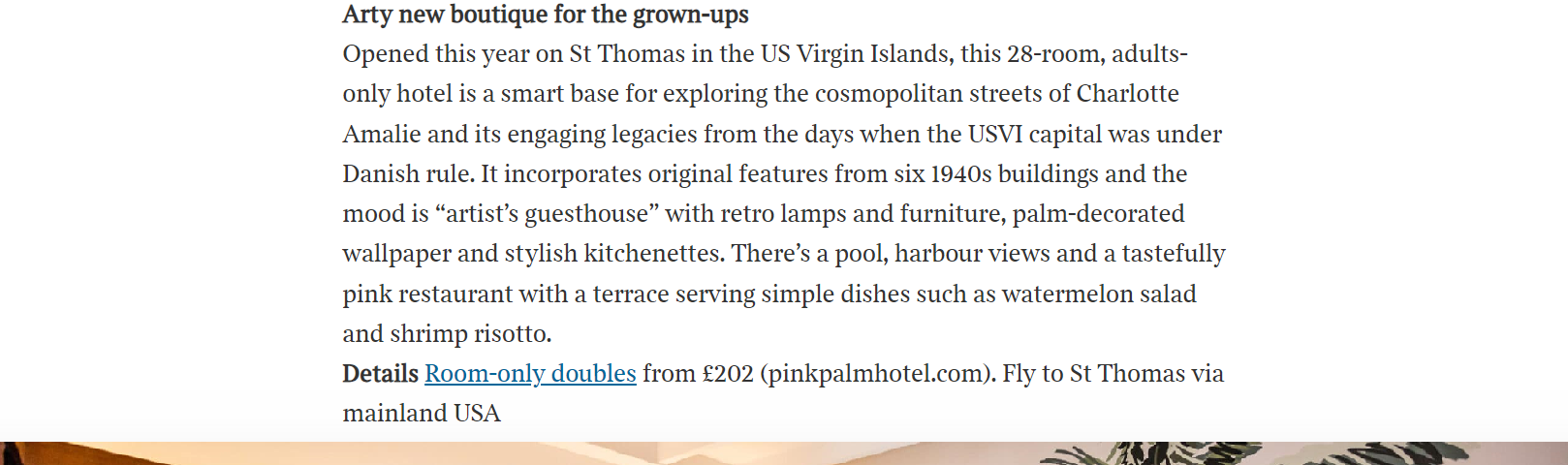 The Pink Palm Hotel - I’ve stayed everywhere in the Caribbean — these are the 50 best hotels