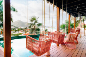 Chairs overlooking pool